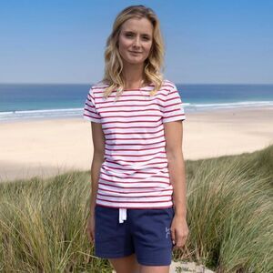 Lazy Jacks Womens/Ladies Breton Top / Red